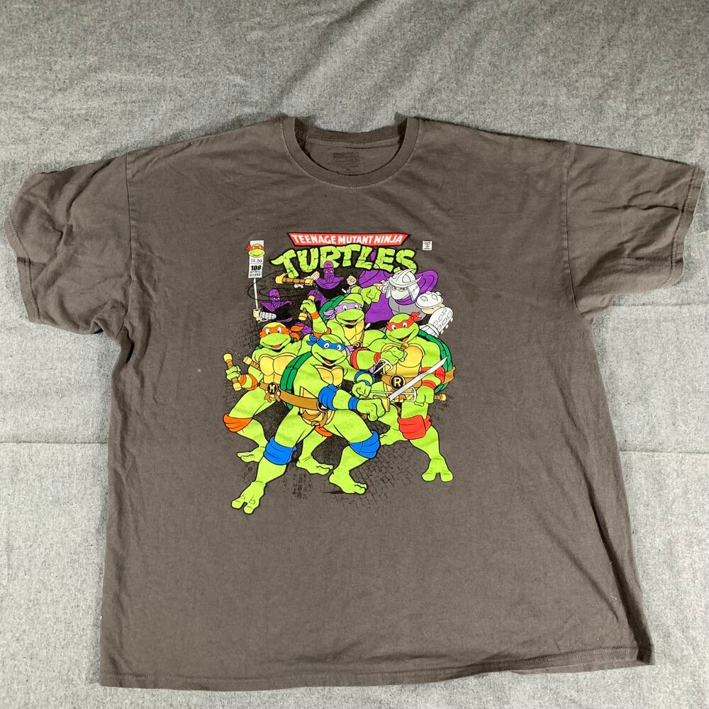 Ninja Turtles Womens XL Gray Short Sleeve Crew Neck